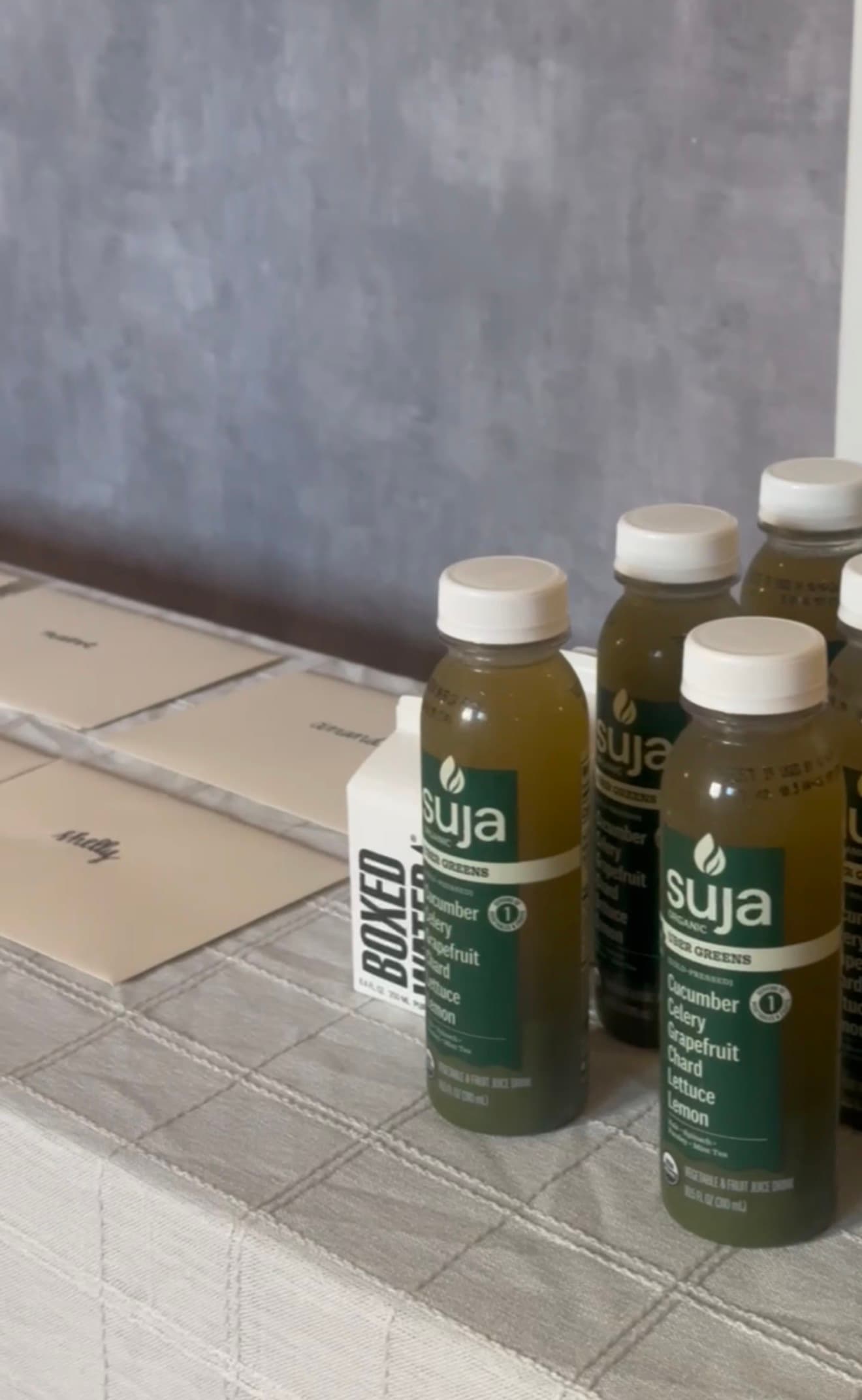Complimentary Suja juice from the last Sculpt & Shop